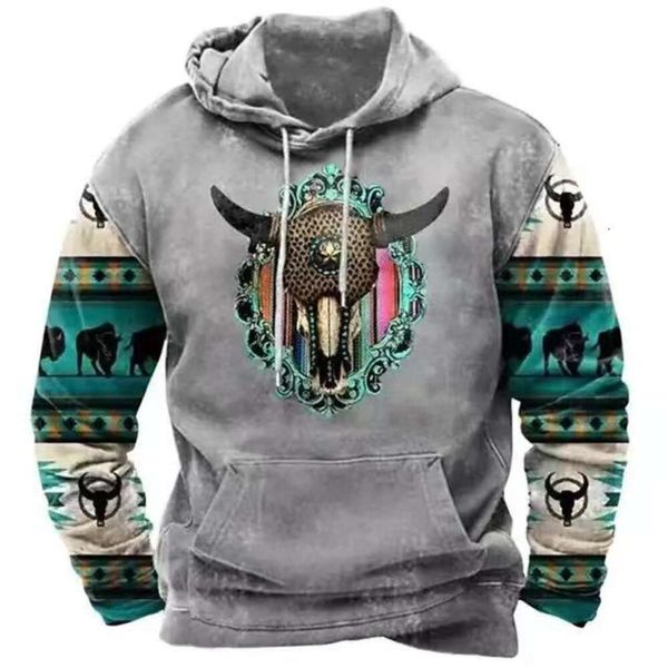 Sudaderas con capucha para hombre Sudaderas con estampado geométrico Sudadera étnica Hombres Sudadera con capucha de retazos azteca occidental Patrón tradicional Jersey Mujer Hiphop Ropa africana 602