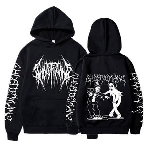 Sweats à capuche pour hommes Sweats à capuche Ghostemane Sweat à capuche imprimé double face Mode pour hommes Hip Hop Metal Rock Hoodies Survêtement Streetwear 230809