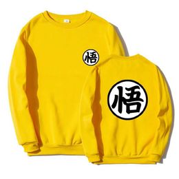 Sweats à capuche masculine Sweatshirts Goku Sweat-shirt décontracté Anime Sweats à capuche pour hommes Turtle Goku Poleron Hombre surdimension