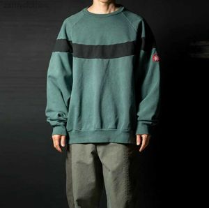 Sweats à capuche pour hommes Sweats à capuche de bonne qualité Patchwork CAVEMPT C.E Sweat-shirts à la mode pour hommes 1 1 Bleu marine Tissu lourd Crewneck Cav Empt Sweats à capuche vintage