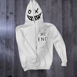Heren Hoodies Sweatshirts Gothic Grunge Zip Hoodie Man Hip Hop Graphic Sweatshirt Oversized Casual Loose Harajuku Y2K Women Streetwear 230818