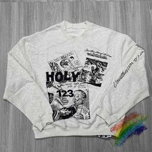 Heren Hoodies Sweatshirts Grijs RRR123 Sweatshirts Heren Dames Hoge kwaliteit Ronde hals Losse Comic Print RRR 123 Hoodieyolq