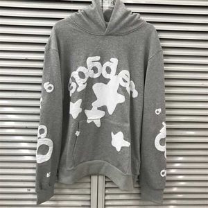 Sweats à capuche pour hommes Sweatshirts Gris Sp5der 555555 Beluga Sweat à capuche Hommes Femmes Haute Qualité Jeune Thug Spider Web Star Lettre Pull