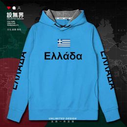 Sweats à capuche pour hommes Sweatshirts Grèce sweat à capuche pour homme sweat nouveau hip hop streetwear socceres jerseyes footballeur survêtement nation drapeau grec Hellas GR Q231204