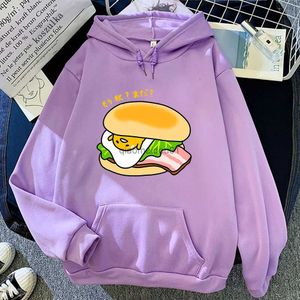 Sweats à capuche pour hommes Sweatshirts Gudetama Sweat à capuche Mode Femmes Harajuku Esthétique Graphique Drôle Kawaii Sweats à capuche Unisexe Dessin animé Pull décontracté Sweat-shirts Vêtements