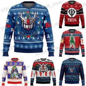 Sudaderas para hombres sudaderas sudaderas gundam navidad fea navidad regalo santa claus ropa 2024 Nuevo otoño de animales de animación de animales de invierno.