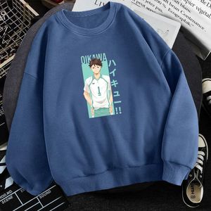 Sweats à capuche pour hommes Sweatshirts Haikyuu Anime Tooru Oikawa Imprimer Sweat à capuche Hommes 2021 Automne Polaire Streetwear Homme Pull surdimensionné Hommes Vêtements