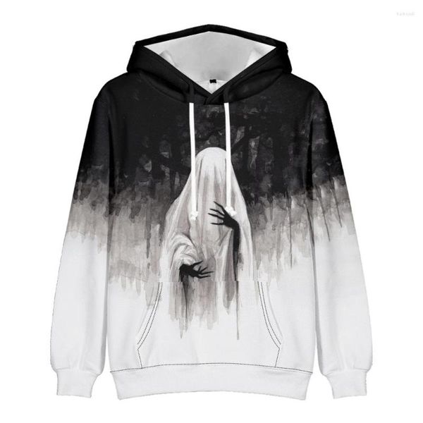 Sweats à capuche pour hommes Sweatshirts Halloween Ghost imprimé Harajuku Crewneck Hipster Festival Casual Sports Streetwear Hommes Femmes Vêtements