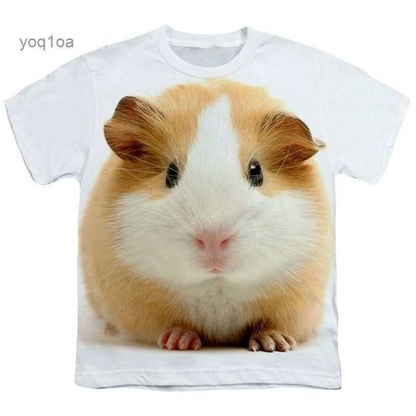 Sweats à capuche pour hommes Sweatshirts Hamster Domestique Cochon d'Inde Impression 3D T-shirts pour hommes Femmes Enfants Tshirt Casual manches courtes Surdimensionné Hip Hop Tee TopsL231026