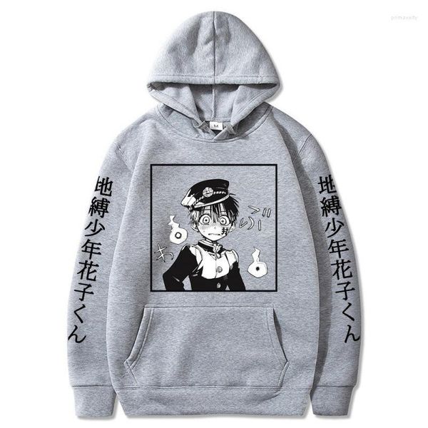 Sudaderas con capucha para hombre Harajuku Anime Hoodie Binding Boy Hanako-kun Loose Korean Printed Women's White SweatshirtMen's Pr