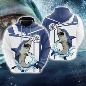 Heren Hoodies Sweatshirts Harajuku Fashion Shark Graphic Sweatshirts Attack Hunting Hoodies for Men Desse Sea Hunt Tracksuit Cartoon Pullovers Y2K Tops 240424