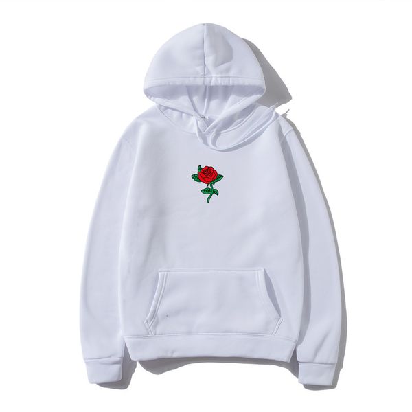 Sweats à capuche pour hommes Sweatshirts Harajuku Sweat à capuche Hommes Mode Streetwear Rose fleur Imprimer Tops Pull à capuche pour hommes Vêtements à capuche 230728