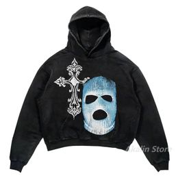 Heren Hoodies Sweatshirts Harajuku Oversized Gemaskerde streetwear mannen Print Hoodies Dames Tops trainingspak mannen Koppels Sweatshirt Goth Y2k Kleding herenkleding 231205