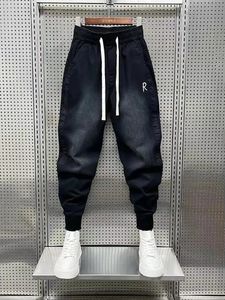 Sweats à capuche pour hommes Sweatshirts Harem Jeans Japonais Harajuku Marque de luxe Baggy Hip Hop Streetwear en noir Pantalon de rue coréen 231018