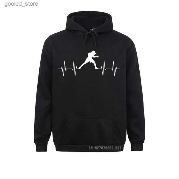 Sudaderas con capucha para hombre Sudaderas Heartbeat Boxing Funny Boxer Gift Graphic Company Hombres Sudaderas con capucha de manga larga Capuchas personalizadas Q231110