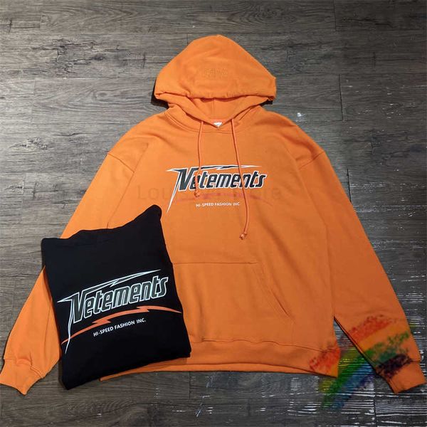 Sudaderas con capucha para hombres Sudaderas con capucha de alta velocidad para hombres y mujeres 1 1 Mejor calidad Jersey Vestido negro naranja T230921