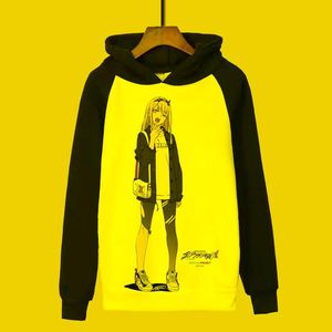 Sudaderas con capucha para hombre Sudaderas High-Q Unisex Anime Dibujos animados DARLING In The FRANXX Jersey con capucha HIRO ZERO TWO ICHIGO Lovers Sudadera con capucha informal para hombre