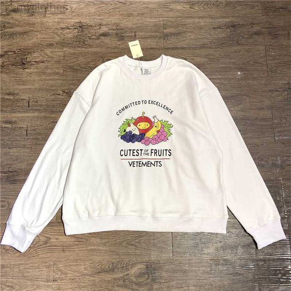 Sweats à capuche pour hommes Sweatshirts de haute qualité 2021ss Vetements le plus mignon des fruits hommes sweat-shirt 1 1 multicolore graphique Vetements femmes sweats à capuche