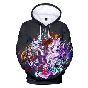 Heren Hoodies Sweatshirts Hoge kwaliteit 3D-print Re: Zero Infinity Boys/Girls Leuke Emilia hoodie Multiclored Men/Women Clothing
