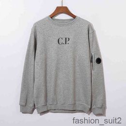 Sweats à capuche pour hommes Sweatshirts de haute qualité Vêtements Objectif Poche latérale Design Lettre Imprimer Pull Lâche Pull à col rond Femmes CP Companies Stones Island 3 KYBD