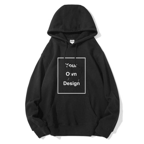 Sudaderas con capucha para hombre, sudaderas de algodón de alta calidad con su propio diseño, sudadera con logotipo de marca/imagen personalizada, DIY estampado, jerséis sueltos Mal