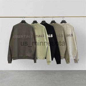 Heren Hoodies Sweatshirts Hoge kwaliteit Essentials Round Neck Sweater Klassiek modemerk Reflecterende printbrief Hip Hop Loose Unisex Sweatshirt J230821