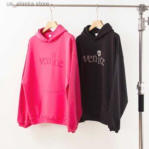 Heren Hoodies Sweatshirts Hoge Kwaliteit Venetië Be Nice Vintage Hoodie Mannen 1 1 Zware Stof Vrouwen Hooded Sweatshirts Streetwear Truien Mannen Kleding T230731