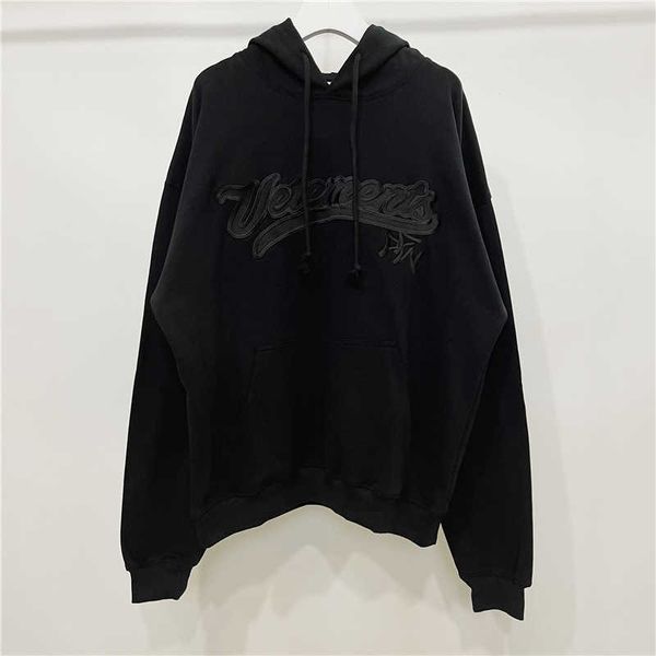 Sudaderas con capucha para hombre Sudaderas de alta calidad Vetements Moda Hombre Sudadera con capucha 1 1 Sudaderas con capucha bordadas Vetements Góticas Mujeres Streetwear Jerseys 737