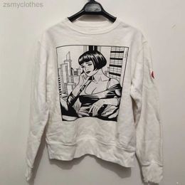 Sweat-shirt à capuche pour hommes et femmes, de haute qualité, blanc Cavempt Ce, Vintage, à la mode, col rond, Style Simple, imprimé bande dessinée