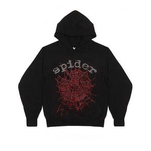 Heren Hoodies Sweatshirts Hip-Hop Web Spider Rhinestone Patroon Oversized Men Pullover Aesthetic Y2K Gotische Punk Sweatshirt Haruku Casual dames hoodie Y23