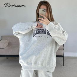 Sweats à capuche pour hommes Sweatshirts Hirsionsan Haute Qualité Imprimer Sweat Femmes Lettre Graphique À Manches Longues Dames Streetwear Pull Chaud Filles Vêtements 230206