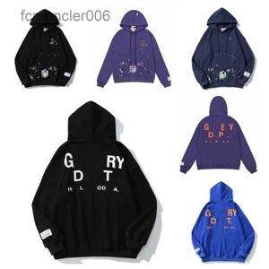 Heren Hoodies Sweatshirts Hoodie Designer Galerijen Depts Gary Painted Graffiti Gebruikte letters Gedrukt Loose Casual Fashion Hens and Dames Hoody PD9U