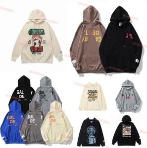 Herenhoodies Sweatshirts Hoodie Ontwerper Galleries afd. Gary Geschilderde graffiti Gebruikte letters Gedrukt Los Casual Mode Mannen en vrouwen Designer Graffiti Hoody E6