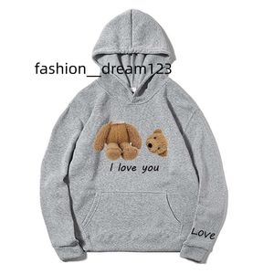 Sweats à capuche pour hommes Sweats à capuche pour hommes Plam Fashion Angle Cotton Unisex Designer Able 2023Trendy Love Headless Teddy Bear Print Couple Manteau Marque Hip Hop 96ri