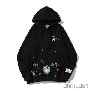 Heren Hoodies Sweatshirts Hoodie te koop Designer Galleryes Depts Gary Geschilderd Graffiti Gebruikte letters Gedrukt Los Casual Mode Heren Hoody WR61 8AB6