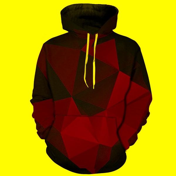 Sweats à capuche pour hommes sweats à capuche géométrique 3d impression numérique pas de règles pull unisexe décontracté Streetwear sweat pour hommes