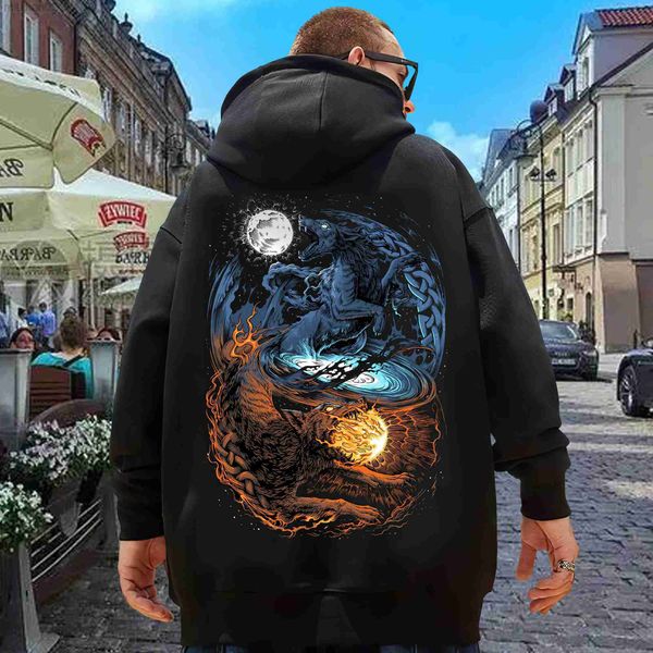 Sudaderas con capucha para hombre Sudaderas con capucha Hombre Streetwear Manga larga Anime Wolf Sudadera Oversized Top Ropa Sudadera con capucha Moda Sudadera con capucha Panda Suéter 9xl 8xl 7xl HKD230731