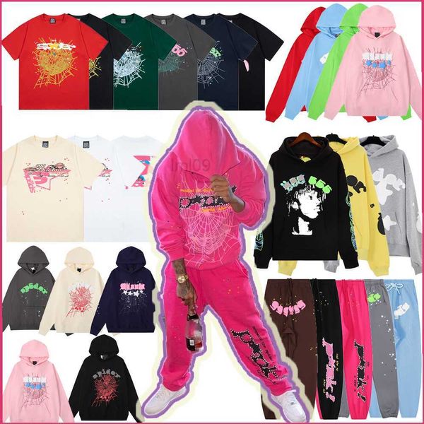 Sweats à capuche pour hommes Sweats Sweat Sweat à capuche Sweat à capuche Men Femmes T-shirt mousse Imprimée Spider Web Graphic Sweatshirts Y2K Patant Pant S-XL33M8