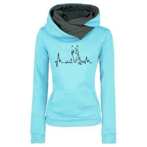 Sudaderas con capucha para hombre Sudaderas con capucha para mujer Caballo Amor Imprimir Empalme Sudaderas con capucha Mujer Sudadera Algodón Patrón casual Pana Hebilla recortada Tallas grandes S-3XL 231021