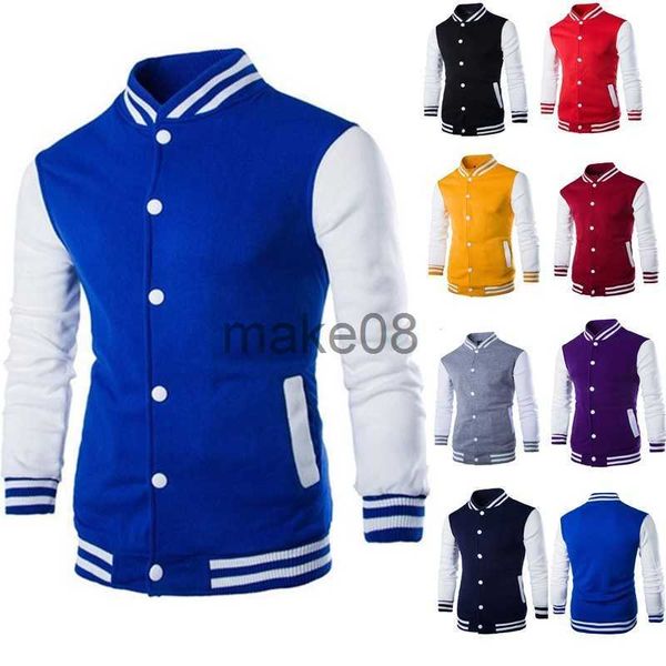 Sudaderas con capucha para hombre Sudaderas con capucha MenBoy Chaqueta de béisbol Hombres Diseño de moda Vino rojo para hombre Slim Fit College Varsity Jacket Hombres Harajuku Sudadera J230629