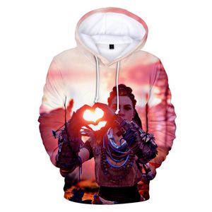 Sweats à capuche pour hommes Sweatshirts Horizon Zero Dawn 3D Hommes / Femmes Automne Hiver Tops à manches longues Vêtements imprimés Casual Capuche à capuche surdimensionnée