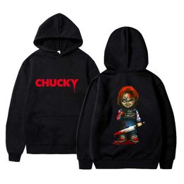 Sweats à capuche pour hommes Sweatshirts Film d'horreur Jeu d'enfant Chucky Harajuku Hip Hop Streetwear Hommes Femmes Automne Hiver Sweat à capuche Pull 520