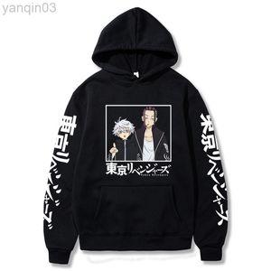 Heren Hoodies Sweatshirts Hot Anime Tokyo Revengers Gedrukte mannen Hoodie Harajuku Casual Sweatshirts lange mouw sweatshirts Fashion Hip Hop Streetwear Mens Clothing L220901