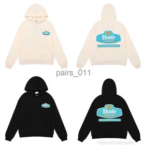 Herenhoodies Sweatshirts Hot sale Herenhoodies Sweatshirts Amerikaans Little Fashion Brand Rhude Alphabet Print Nieuw Terry Hoodie Sweater Dames losse jas x0914