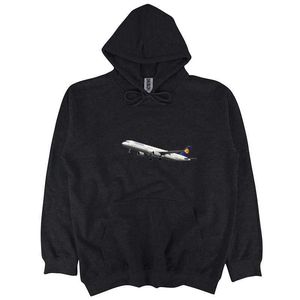 Sweats à capuche masculine Sweatshirts Hot Selling Fashion Lufthansa Airbus A321 Airplane Sweat Sweat S M L XL XXL Veste décontractée Brand de luxe Cool Hoodie SBZ8003 Q240506