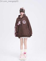 Heren Hoodies Sweatshirts Houzhou Y2K Kpop Star Borduurwerk Street Hoodie Dames Koreaanse mode Harajuku Retro Super Dalian Hoodie Sweater Autumn 2023 Z230816
