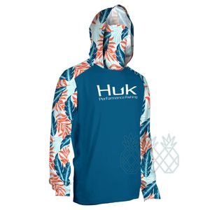 Sudaderas con capucha para hombre Sudaderas con capucha de pesca HUK Camisas con polaina para el cuello Ropa de pesca de rendimiento de manga larga para hombre Protección solar UPF 50 Jersey de pesca 230825