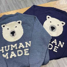 Heren Hoodies Sweatshirts Human Made Sweater Japanse rug Pool Bear Letter Print Men Women Human Made Gebreide pullover T220901