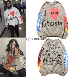 Sudaderas con capucha para hombre Sudaderas Siento fantasmas Hombres Mujeres Hip Hop NIÑOS VER FANTASMAS Sudadera con capucha W Kid Cudi Los angelesephemeralew