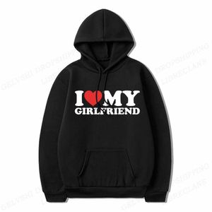 Sweats à capuche pour hommes Sweatshirts J'aime coeur ma petite amie à capuche hommes mode lettre à capuche enfants Hip Hop sweats à capuche garçon manteaux femmes sweats y2k vêtements drôles